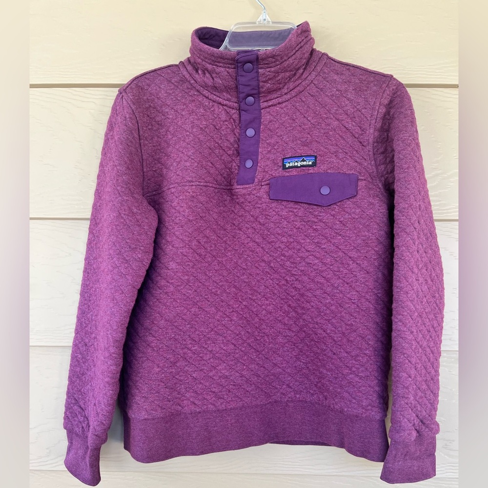 Patagonia Purple Quilted Snap-Front Pullover